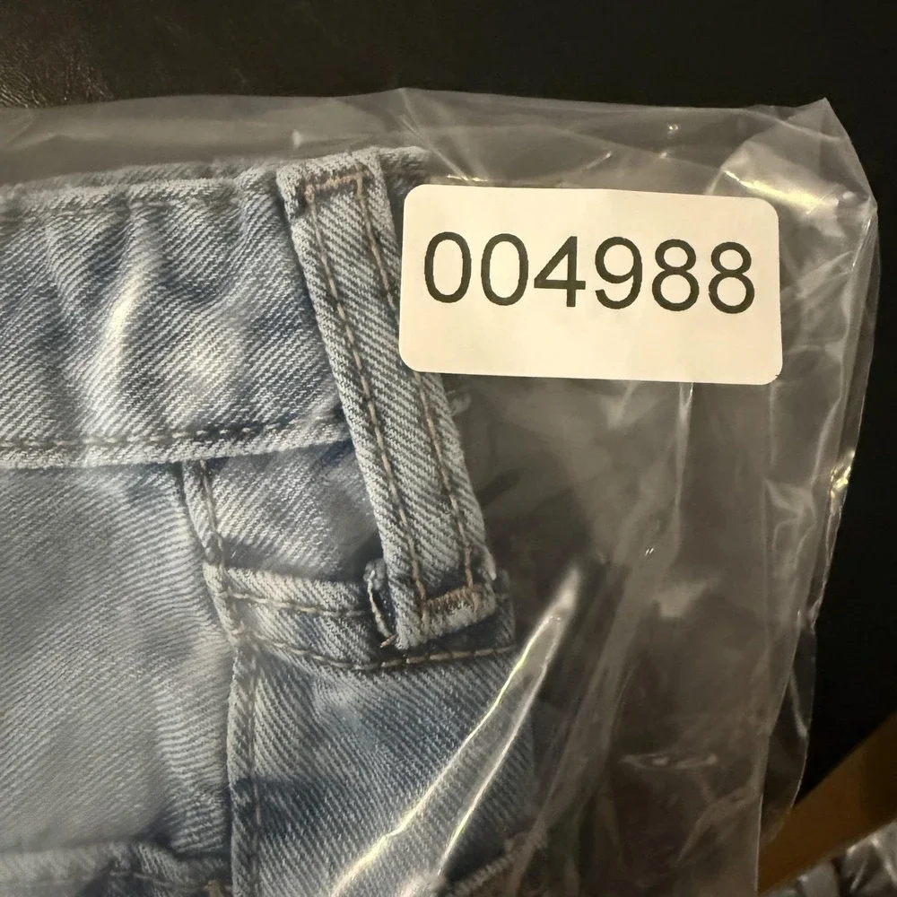 Old Navy Jeans Girls 8 Blue High Rise Slouchy Straight Light Wash Denim Relaxed